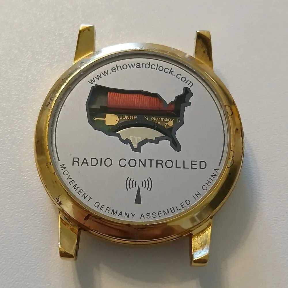 Parts Repair E. Howard & Co. Radio Controlled Watch 39mm German Movt Untested